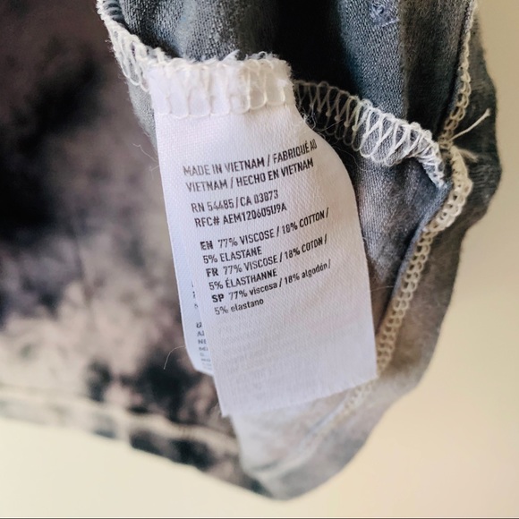 AEO Soft & Sexy Cropped Tied Dye Casual Tshirt Top - Picture 4 of 6